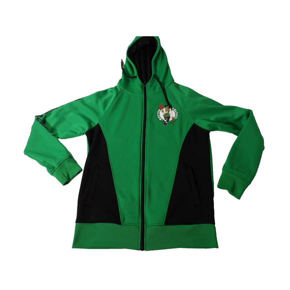 NBA Boston Celtics Small Hoodie Full Zip Green Black Boston Logo Scuba Material - Picture 1 of 14